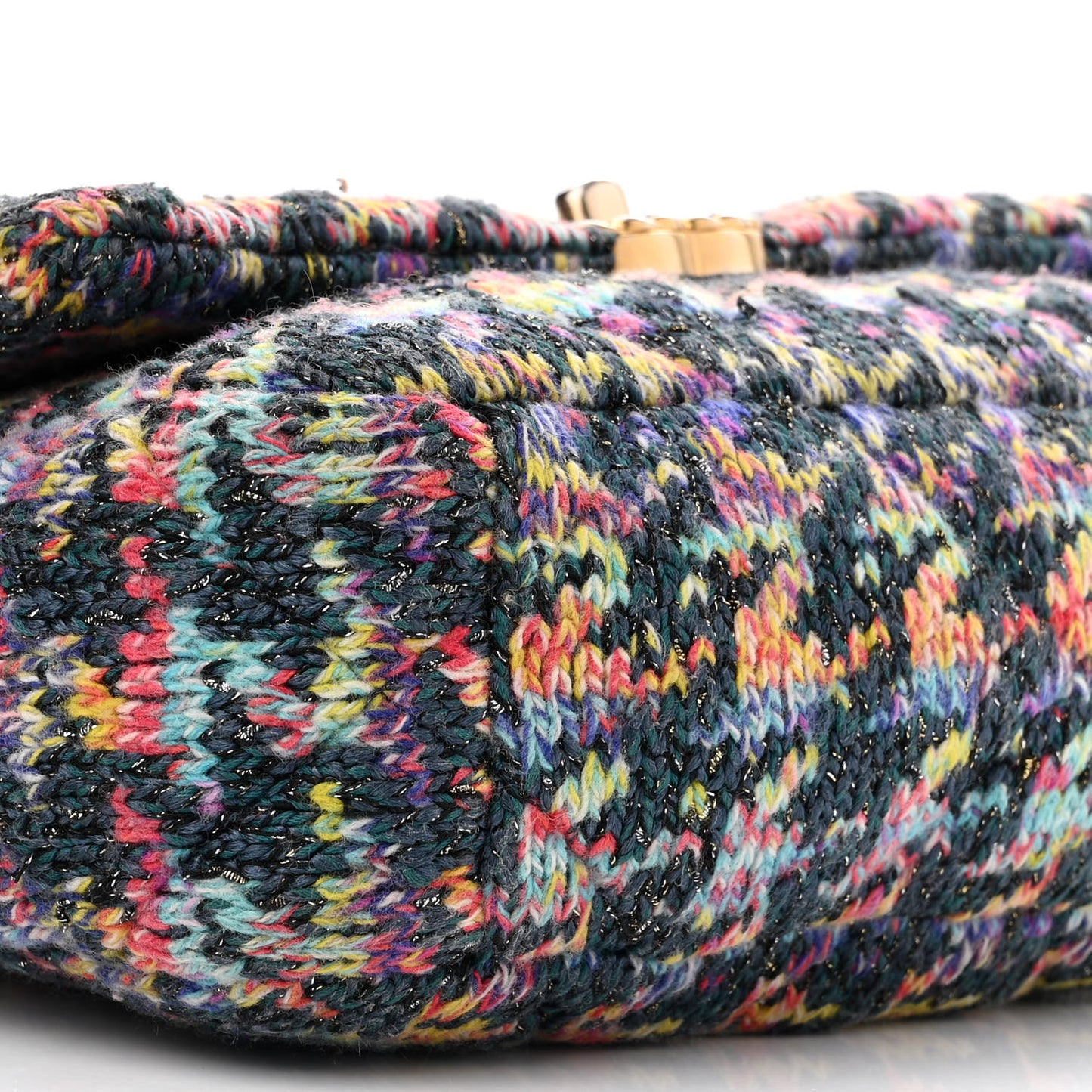 Tweed Quilted Medium Chanel 19 Flap Dark Multicolor