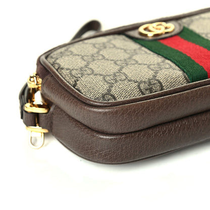 Gucci GG Supreme Monogram Web Ophidia Wristlet Beige New Acero 5 of 6