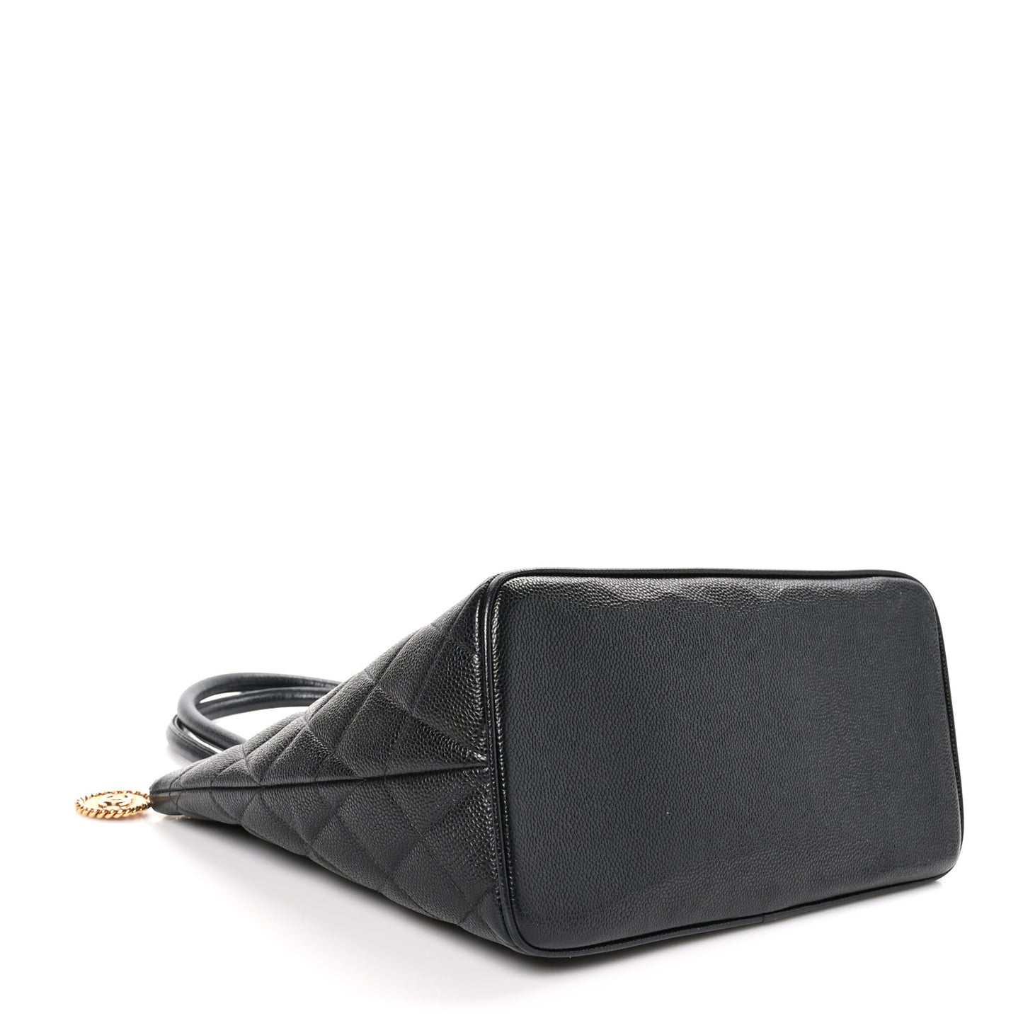 Caviar Quilted Medallion Tote Black