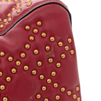 Christian Dior Calfskin Cannage Studded Medium Supple Lady Dior Red 11 of 12