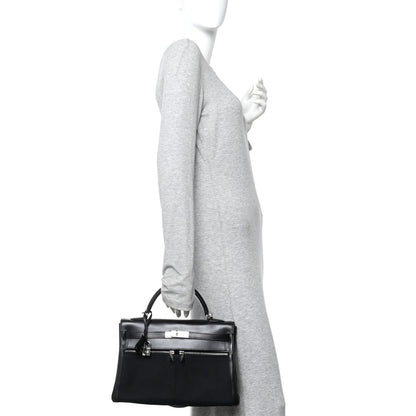 Hermes Box Toile Lakis Kelly 32 Black 3 of 19