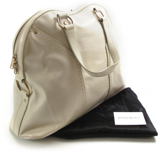 Leather Large Muse Ivory