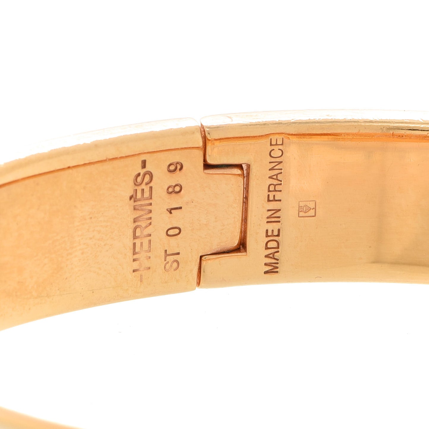 Enamel Narrow Clic Cadenas Bracelet PM Craie