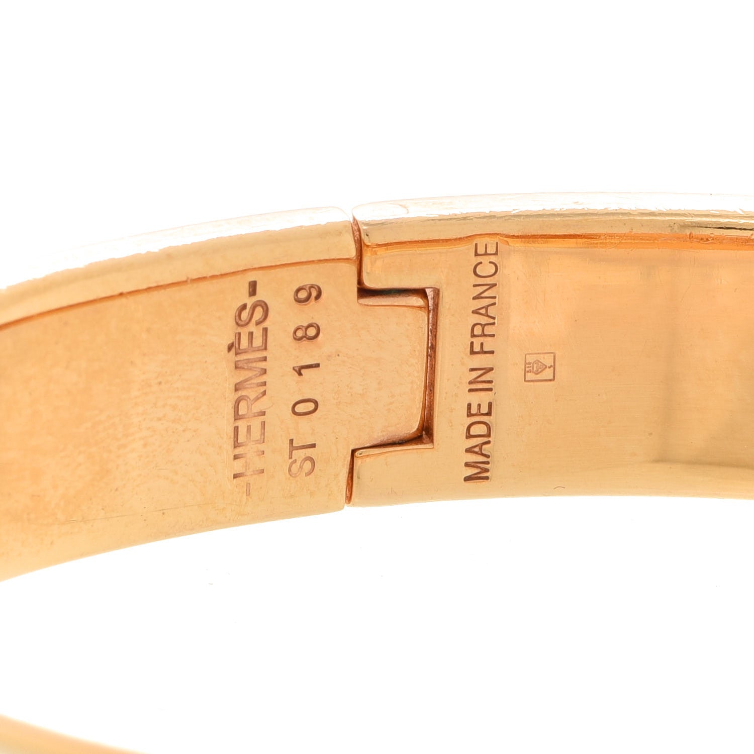 Hermes Enamel Narrow Clic Cadenas Bracelet PM Craie 5 of 6