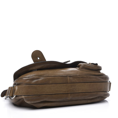 Christian Dior Calfskin Gaucho Double Saddle Bag Brown 3 of 12