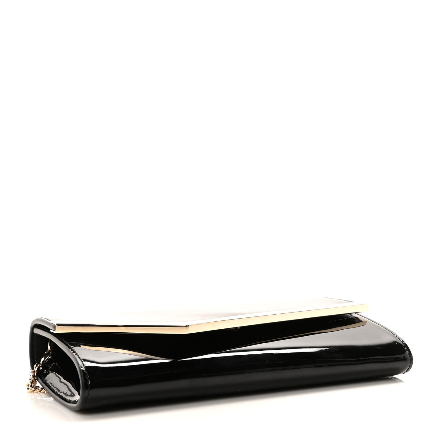 Patent Emmie Clutch Bag Black