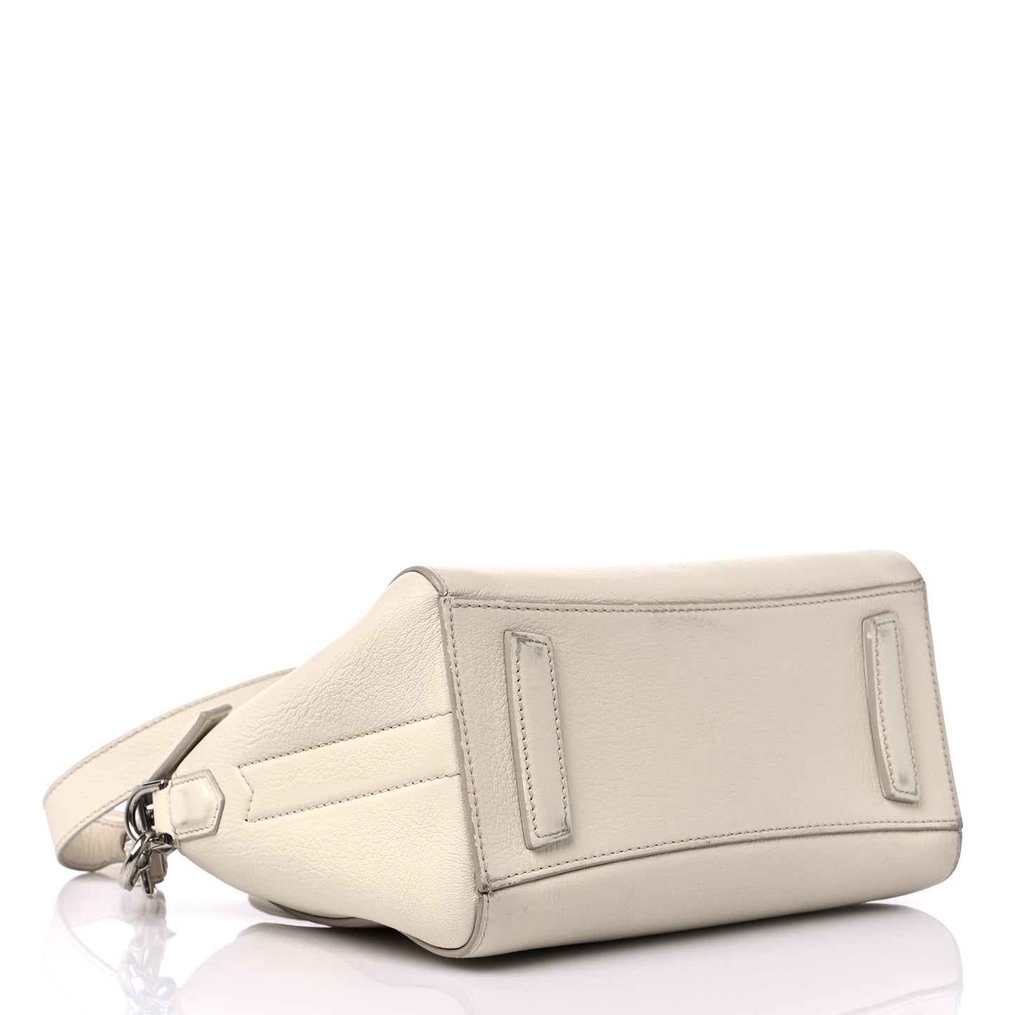 Sugar Goatskin Mini Antigona Beige Buff