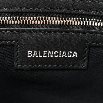 Balenciaga Washed Frayed Denim Crystal Small Le Cagole Shoulder Bag Blue 6 of 11