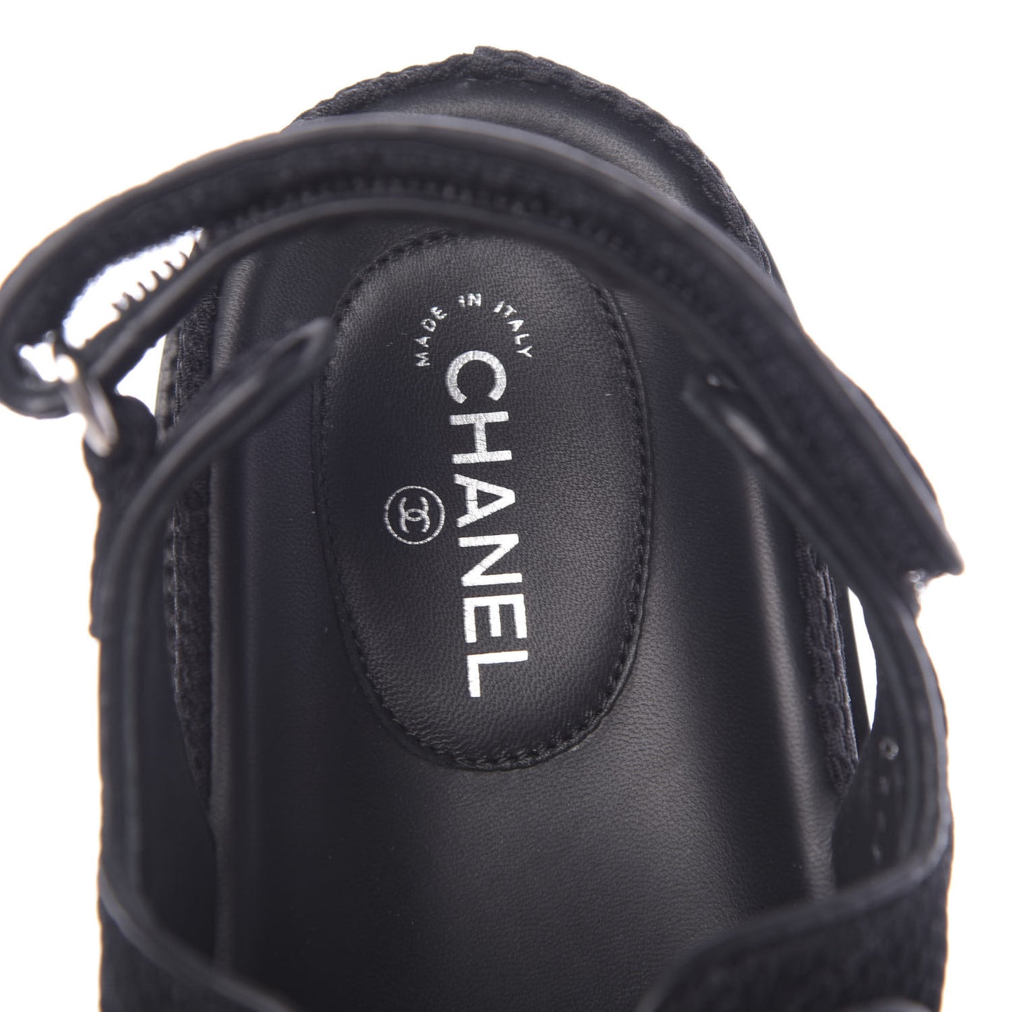 Fabric Velcro Dad Sandals 38 Black