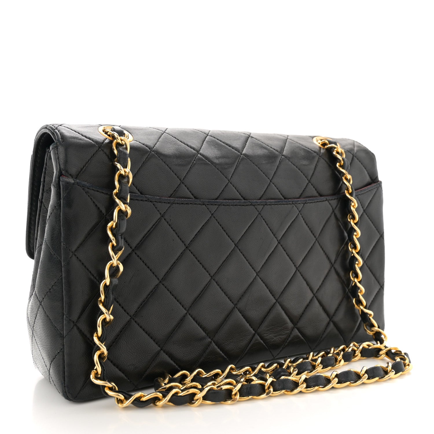 Chanel Lambskin Quilted Small Single Flap With Pouch Black 4 of 15