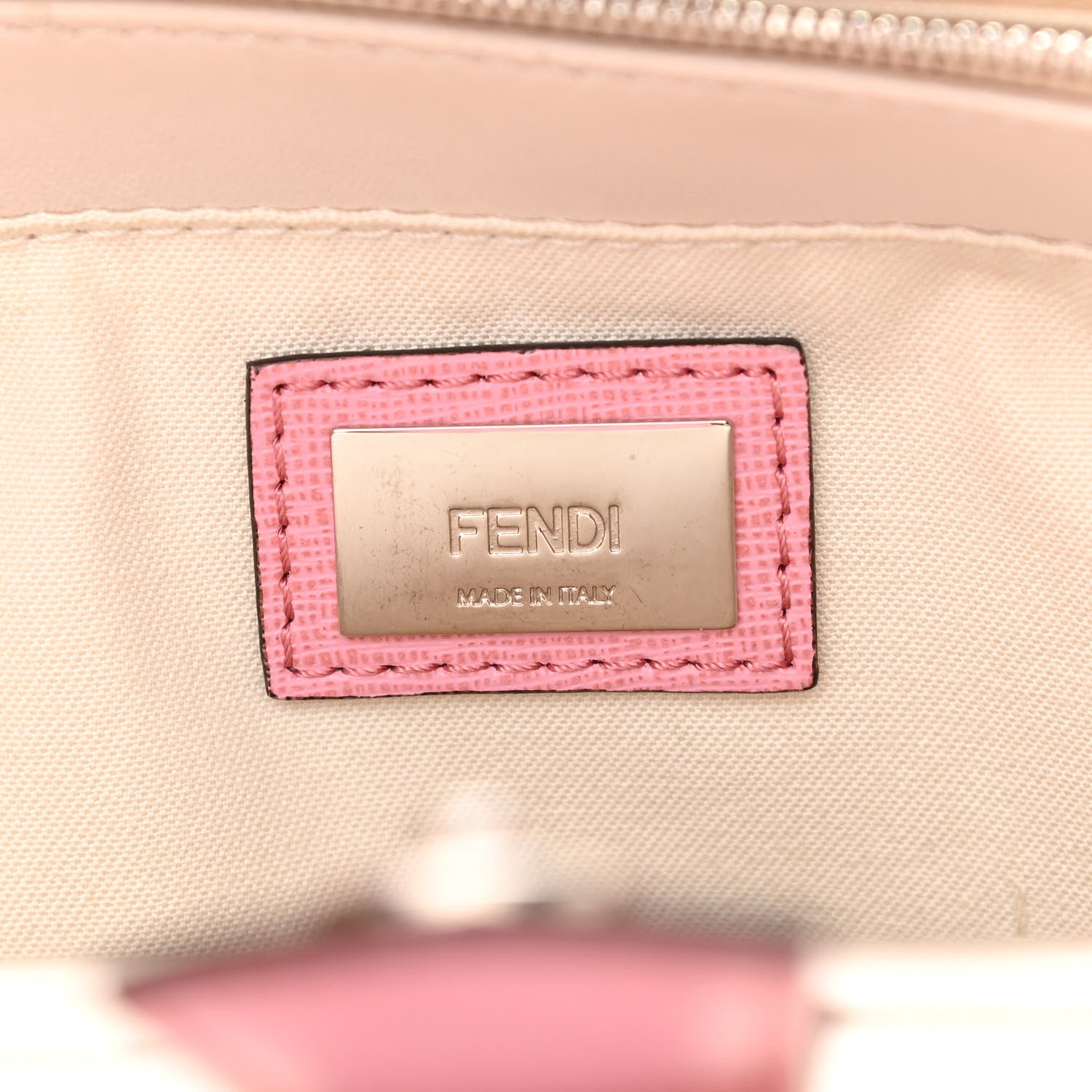 Fendi Vitello Elite Flamingo Mink Monster Charm Petite 2Jours Tote Pink Multicolor 6 of 14