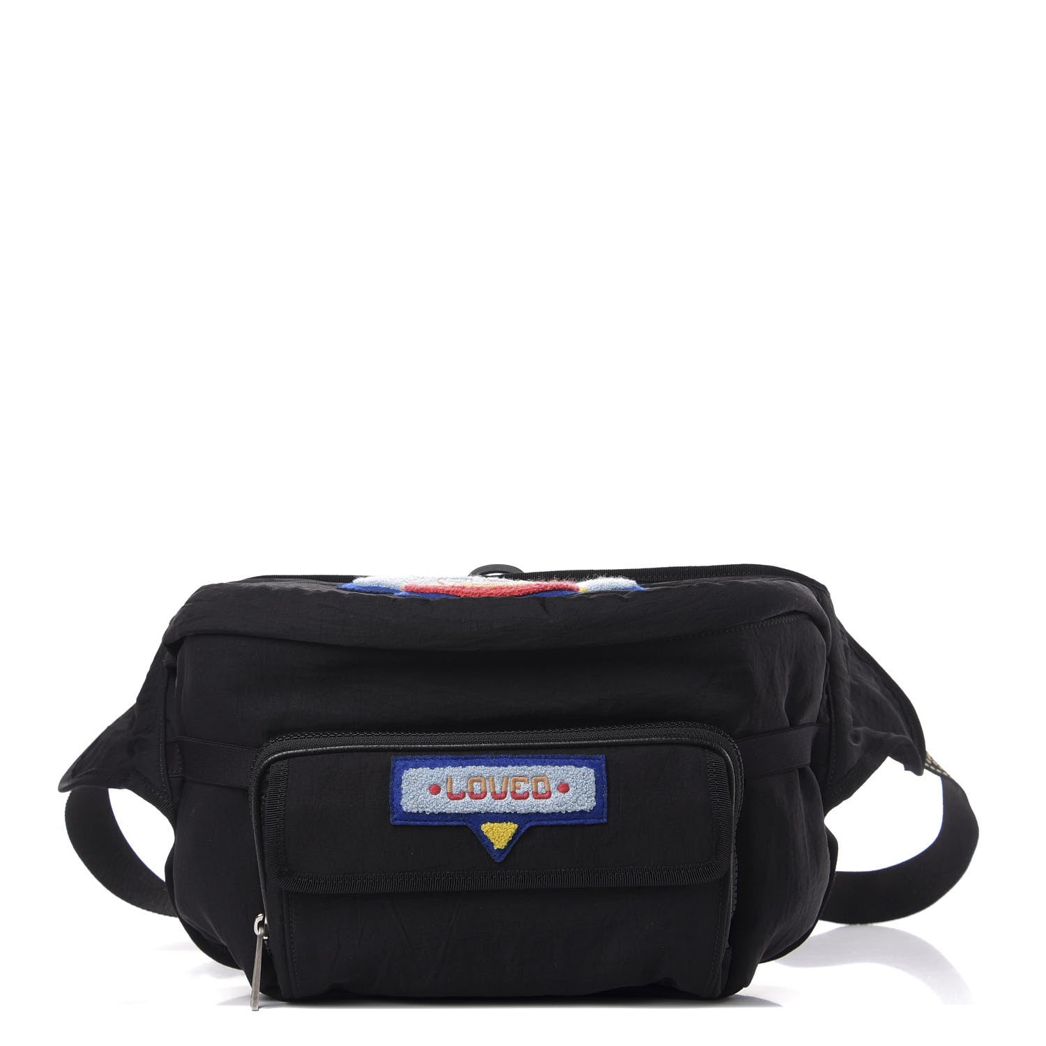 Gucci Nylon 80s Logo Patch Belt Bag Black 1 of 10