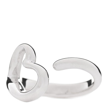 Tiffany Sterling Silver Elsa Peretti Open Heart Ring 55 7.25 4 of 5