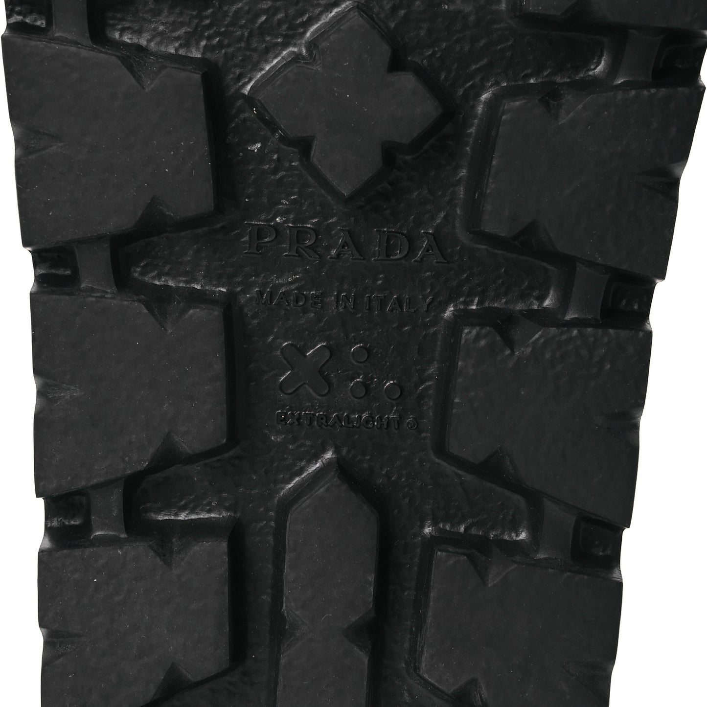 EVA Rubber Triangle Logo Embossed Womens Lug Sole 20mm Slide Sandals 38 Black