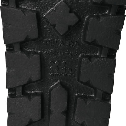 Prada EVA Rubber Triangle Logo Embossed Womens Lug Sole 20mm Slide Sandals 38 Black 7 of 11