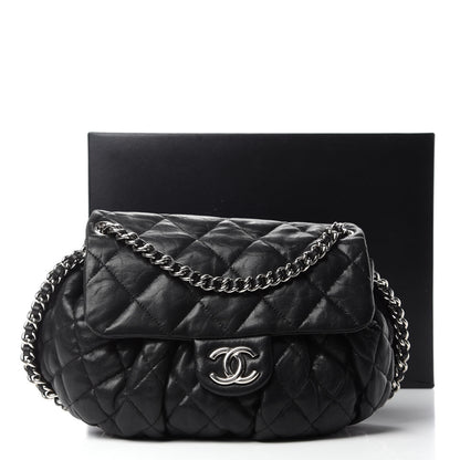Chanel Washed Lambskin Quilted Mini Chain Around Flap Black 13 of 13
