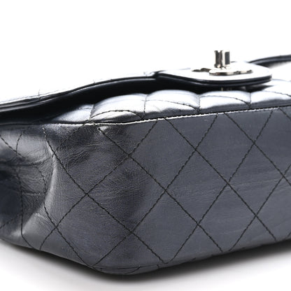 Chanel Iridescent Calfskin Quilted Mini Rectangular Flap Charcoal 9 of 10
