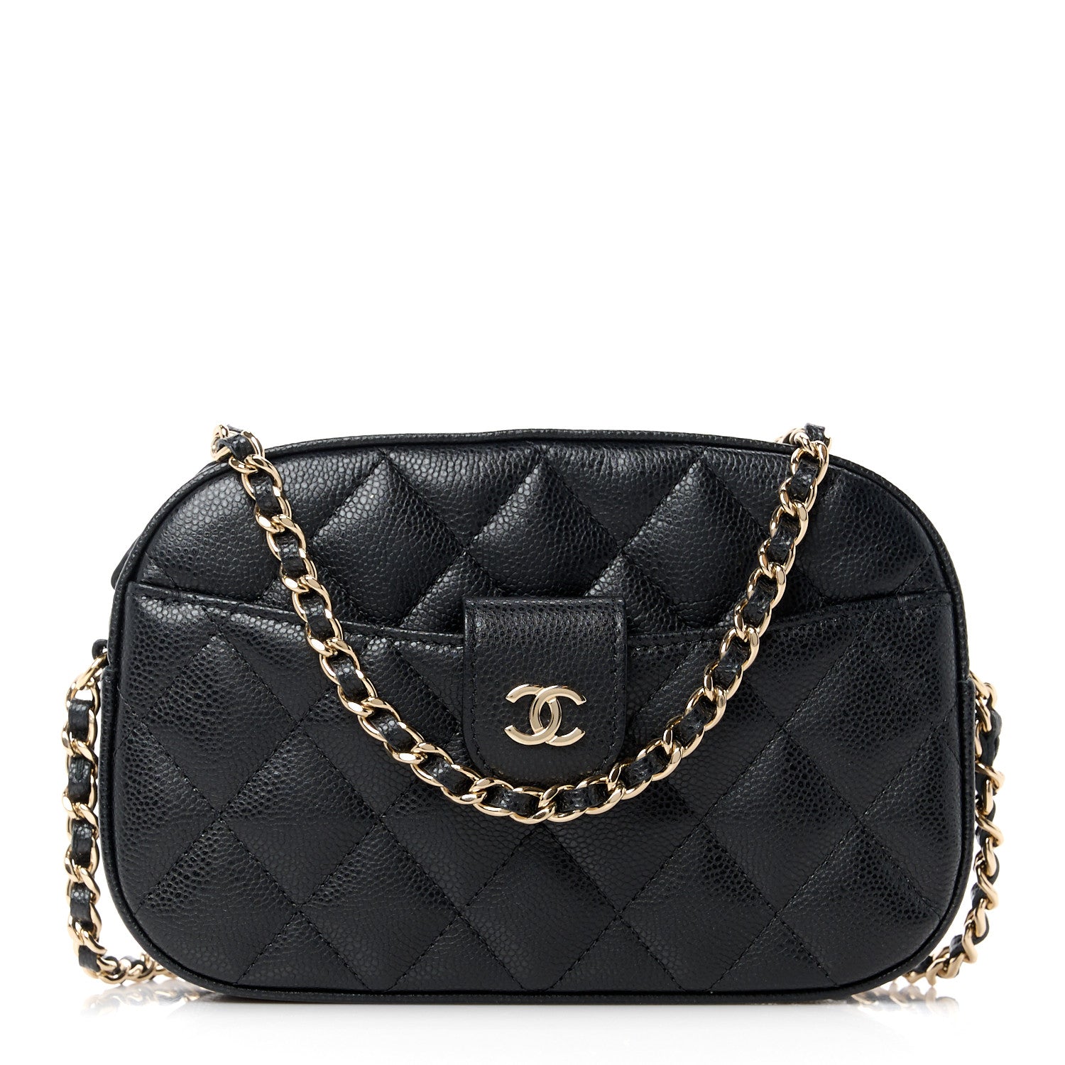 Chanel Caviar Quilted Chain Camera Bag Black 1 of 11
