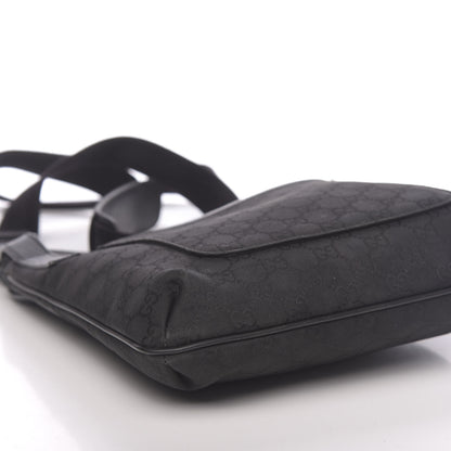 Gucci Nylon Monogram Flat Messenger Bag Black 10 of 11