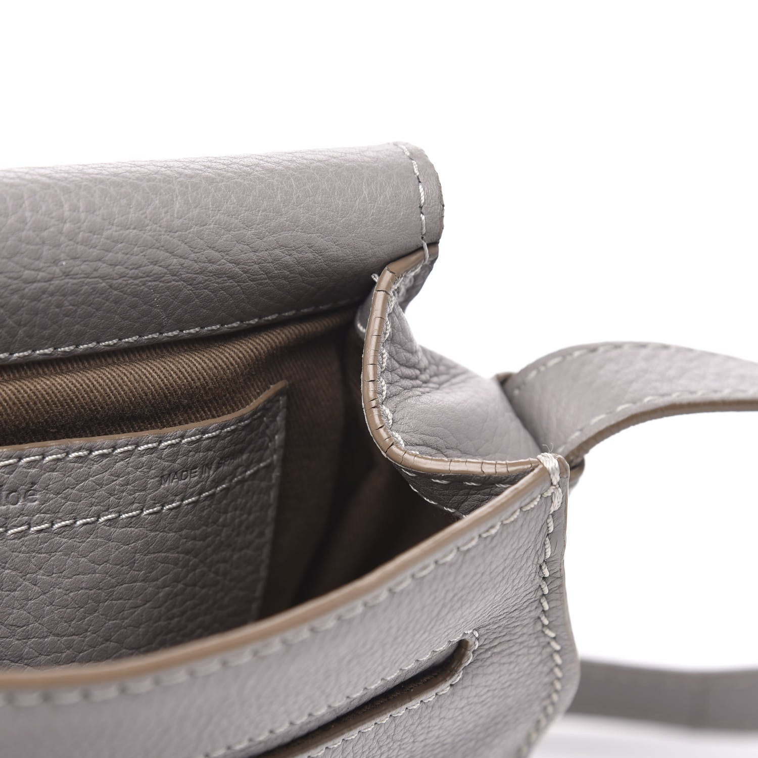 Chloe Calfskin Mini Marcie Round Crossbody Bag Cashmere Grey 11 of 11