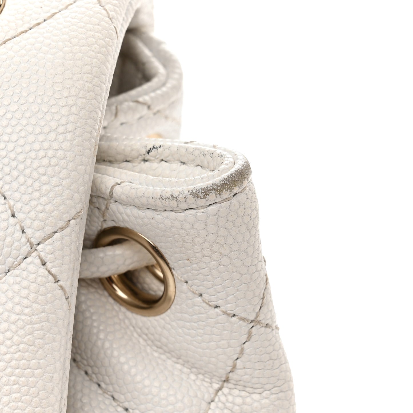Caviar Quilted Mini Urban Spirit Backpack White