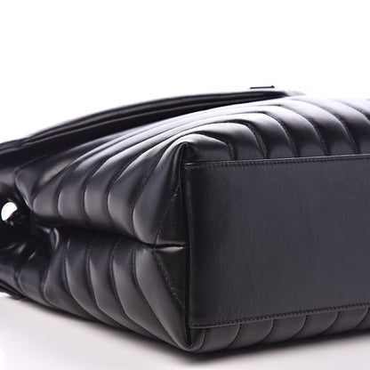 Saint Laurent Calfskin Y Quilted Monogram Medium Loulou Chain Satchel Black 8 of 10