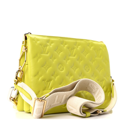 Louis Vuitton Embossed Monogram Coussin PM Vert Acide 4 of 17
