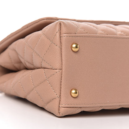 Chanel Caviar Quilted Small Coco Handle Flap Light Beige 8 of 10
