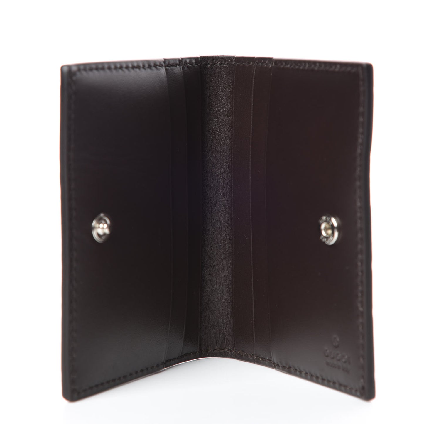 Guccissima Card Case Brown