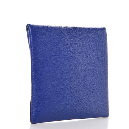 Hermes Chevre Mysore Bastia Coin Purse Bleu Electrique 3 of 7