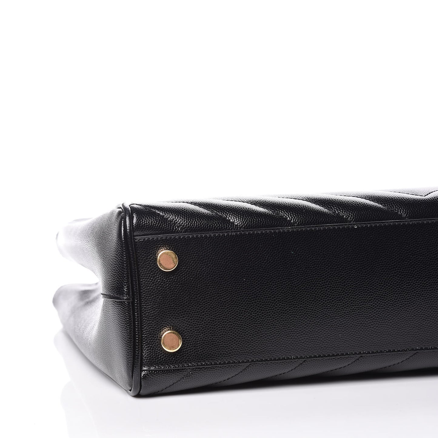 Grain De Poudre Matelasse Chevron Monogram Shopping Bag Black