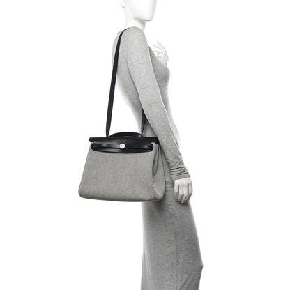Hermes Vache Hunter Criss Viking Herbag Zip Retourne 31 PM Ecru Black 2 of 12