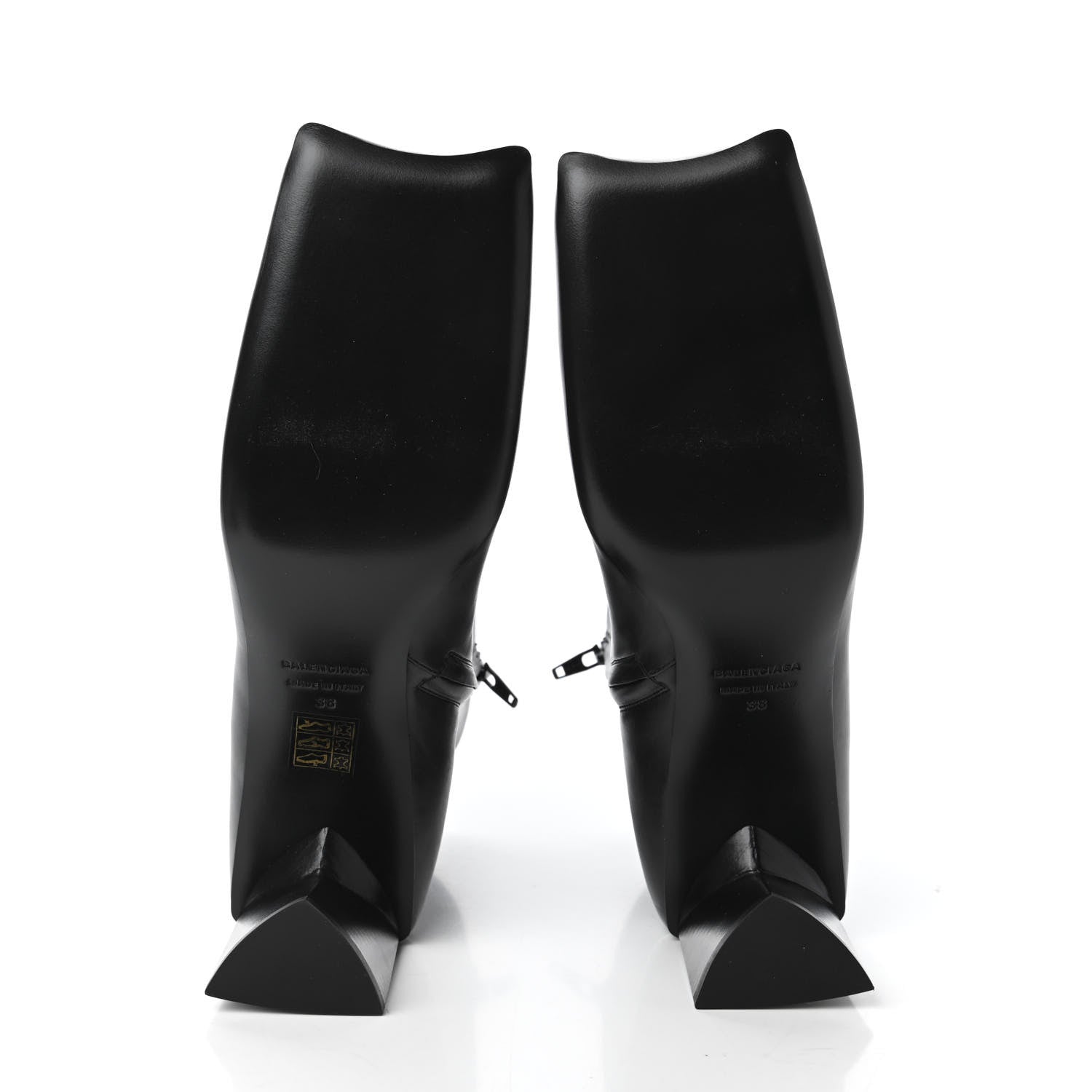 Balenciaga Smooth Calfskin Moon Square Toe 60mm Ankle Booties 38 Black 5 of 9