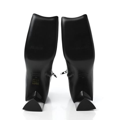 Balenciaga Smooth Calfskin Moon Square Toe 60mm Ankle Booties 38 Black 5 of 9