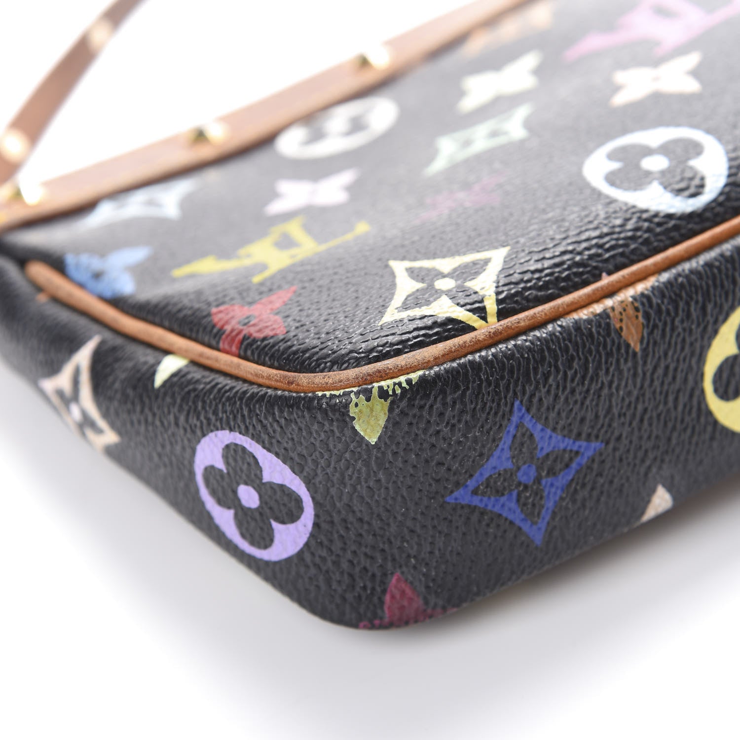 Louis Vuitton Monogram Multicolor Pochette Accessories Black 8 of 14