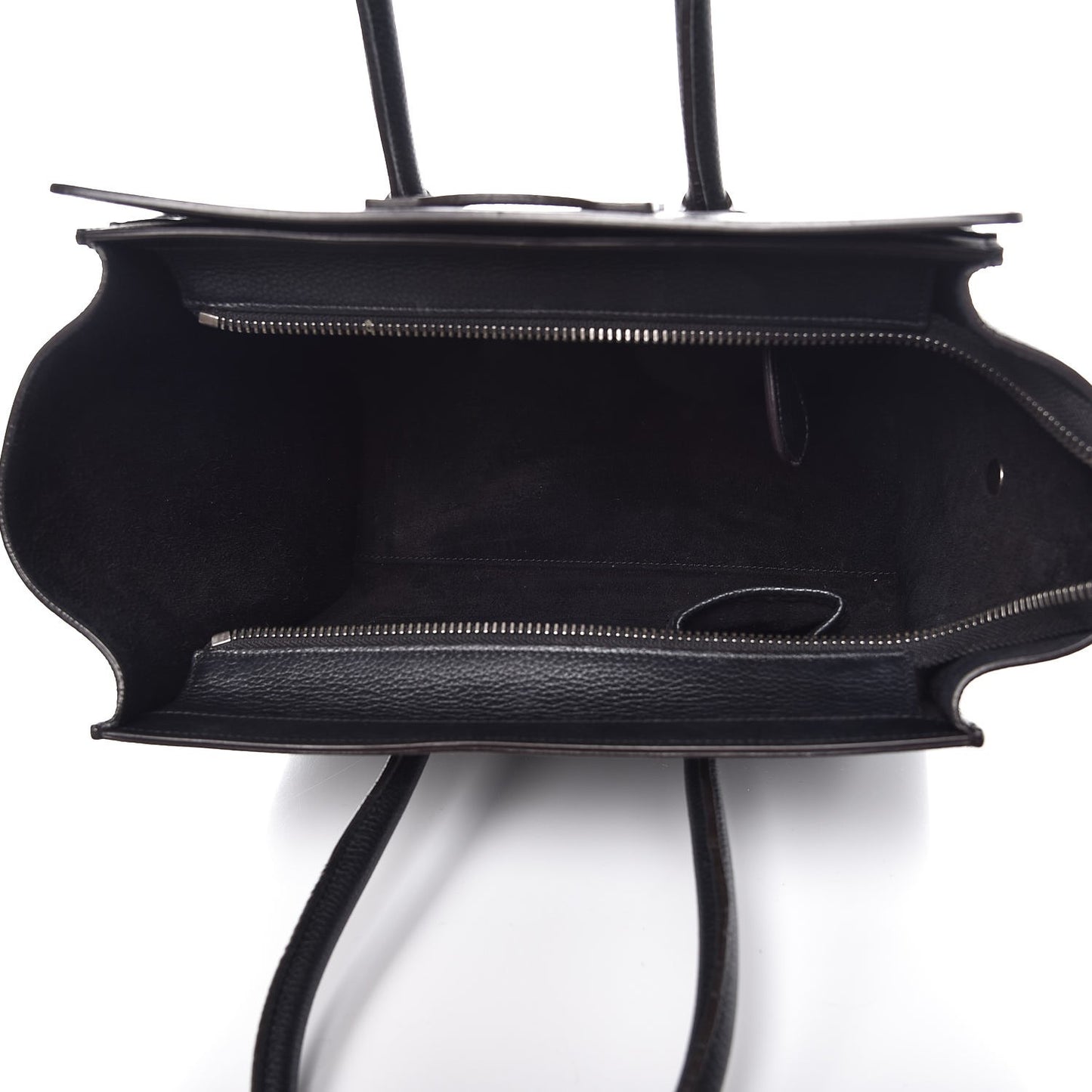 Drummed Calfskin Micro Luggage Black
