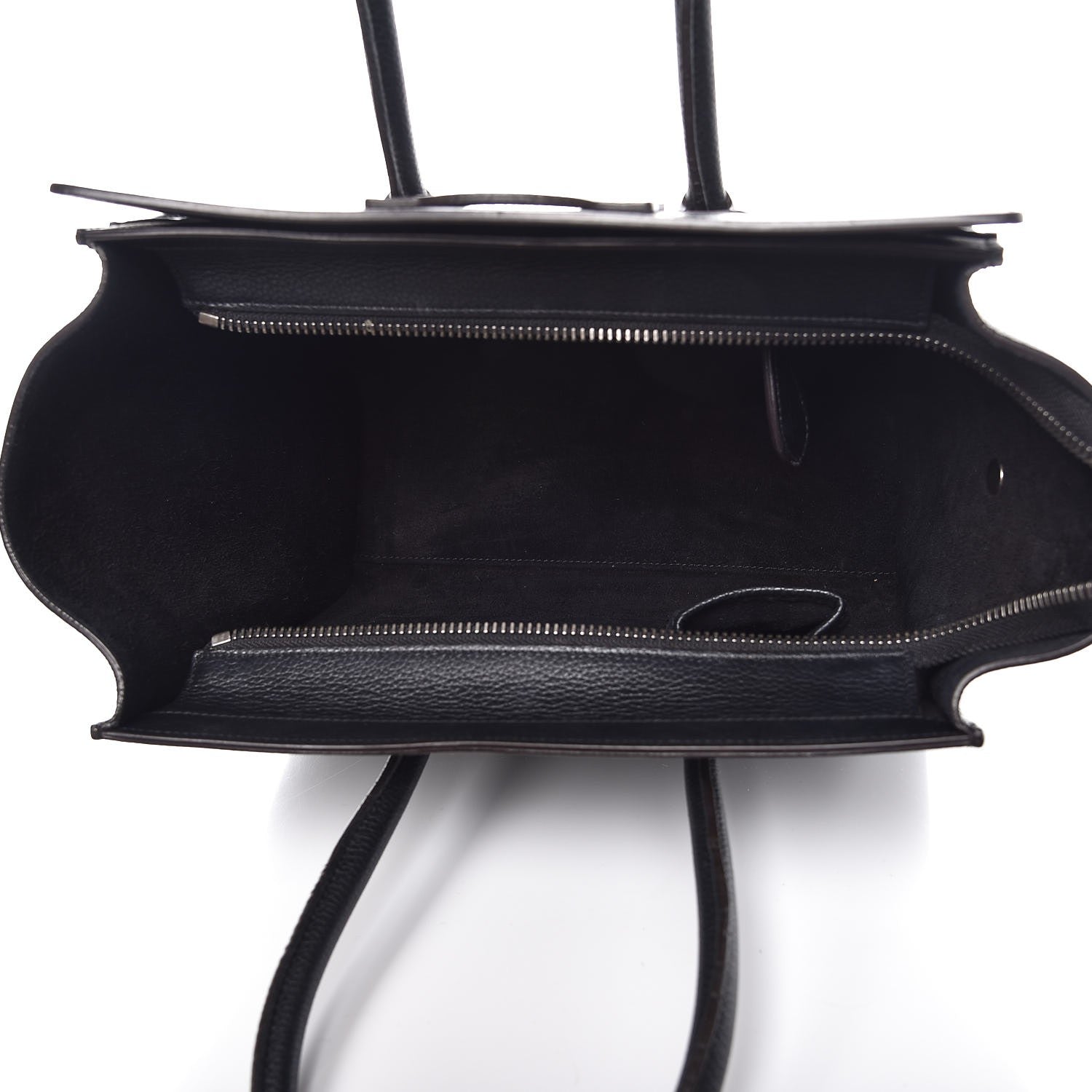 Celine Drummed Calfskin Micro Luggage Black 5 of 8
