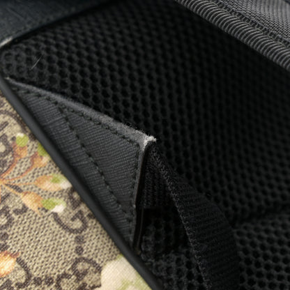 Gucci GG Supreme Monogram Blooms Medium Day Backpack Beige New Military Black 15 of 18