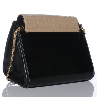 Chanel Lambskin and Patent Chocolate Bar Accordion Reissue Flap 3 of 6