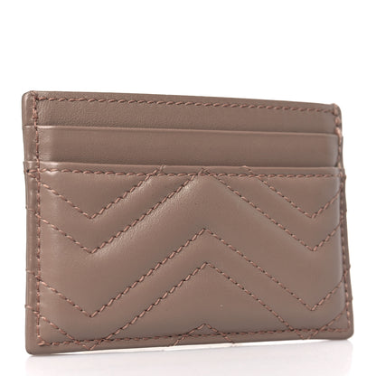 Gucci Calfskin Matelasse GG Marmont Card Holder Porcelain Rose 3 of 6