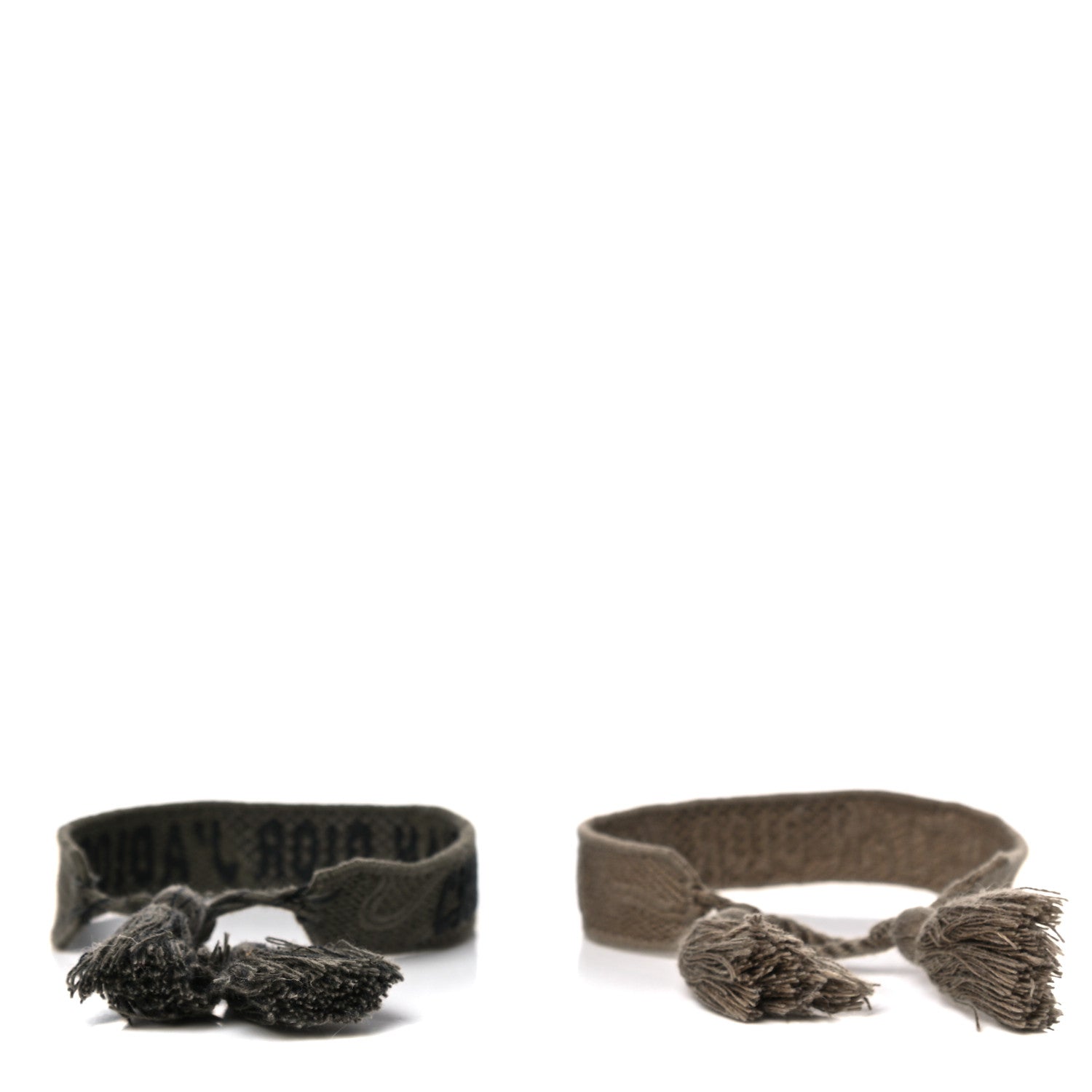 Christian Dior Woven Cotton J'Adior Friendship Bracelet Set Green Khaki 3 of 5