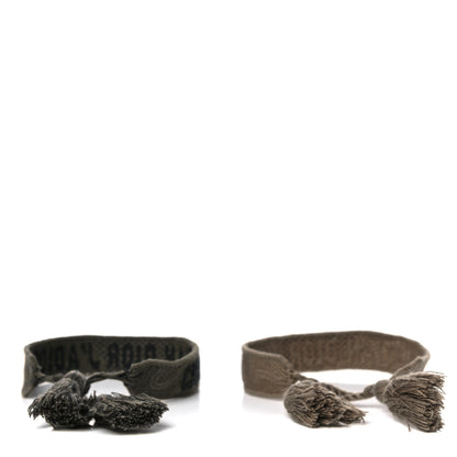 Christian Dior Woven Cotton J'Adior Friendship Bracelet Set Green Khaki 3 of 5