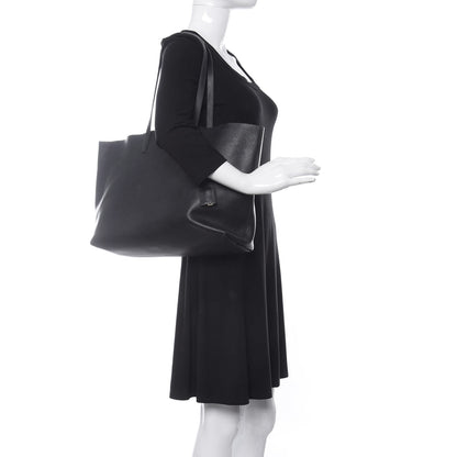 Saint Laurent Calfskin Large Shopping Tote Black 2 of 19