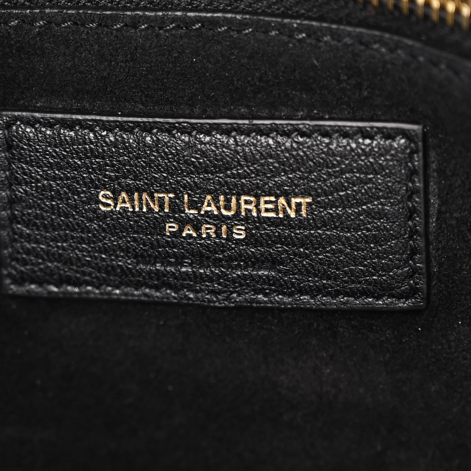 Saint Laurent Grained Deerskin Bea Tote Black 6 of 10