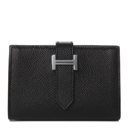 Hermes Epsom Mini Bearn Wallet Black 1 of 7
