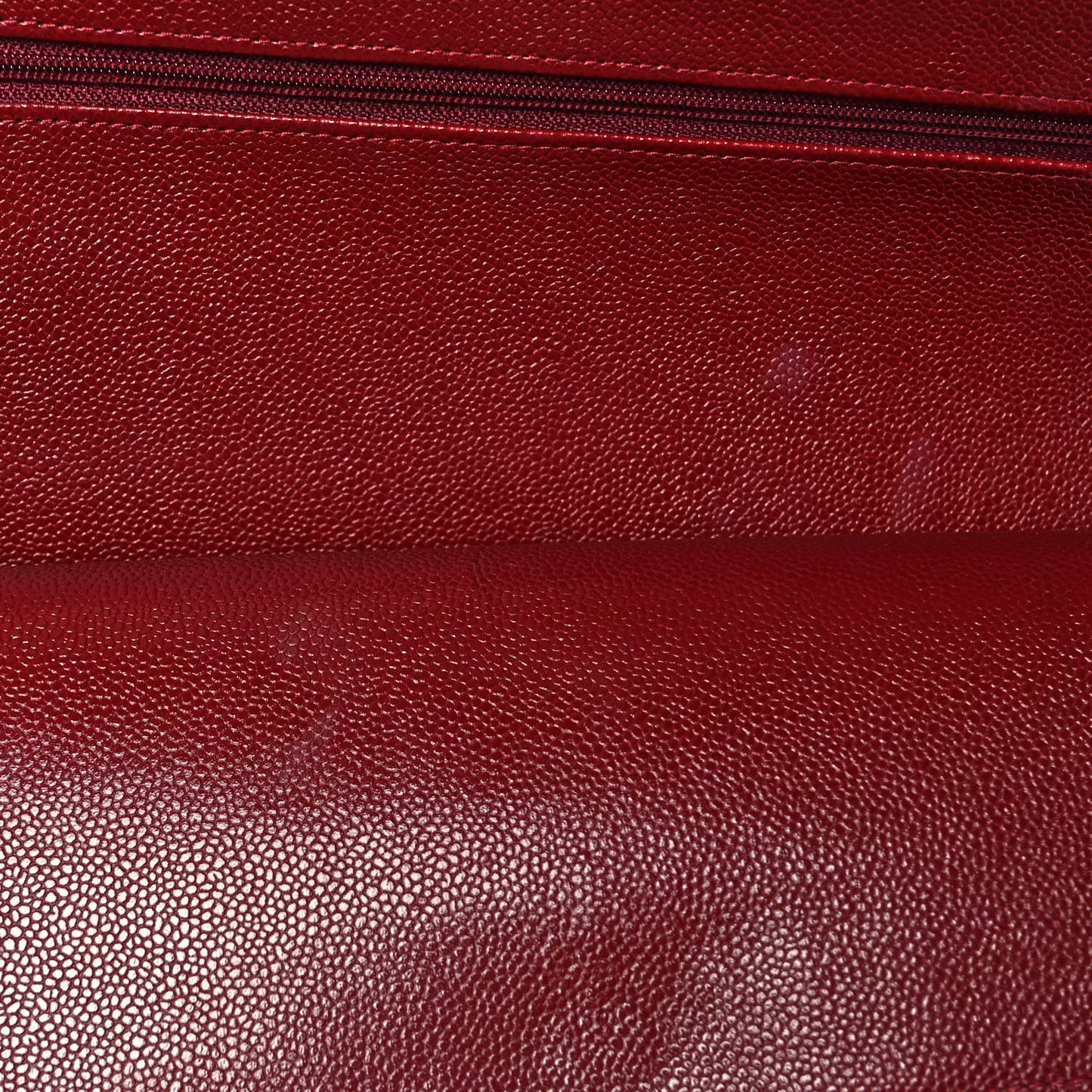 Caviar Quilted Jumbo Double Flap Dark Red