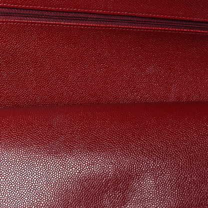 Chanel Caviar Quilted Jumbo Double Flap Dark Red 10 of 10