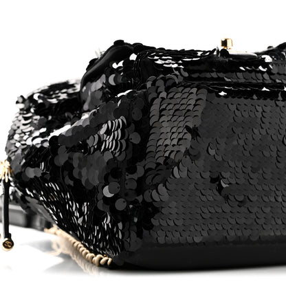 Chanel Sequin Lambskin CC Backpack Black 9 of 11