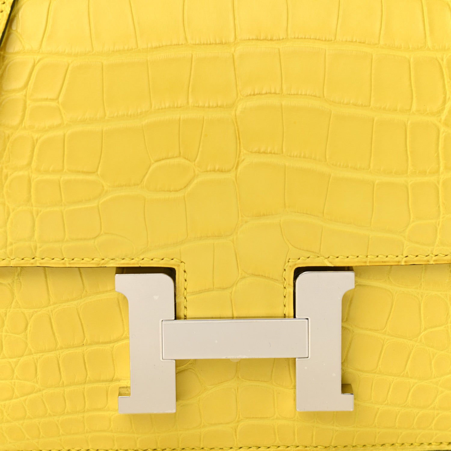 Hermes Matte Alligator Constance 18 Mimosa 8 of 9
