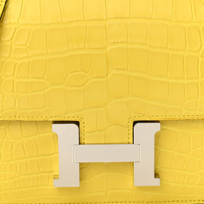 Hermes Matte Alligator Constance 18 Mimosa 8 of 9